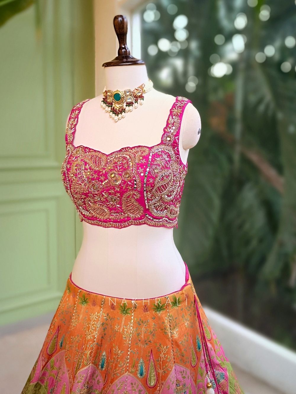 Women's Designer Multicolor Embroidered Lehenga Choli Set