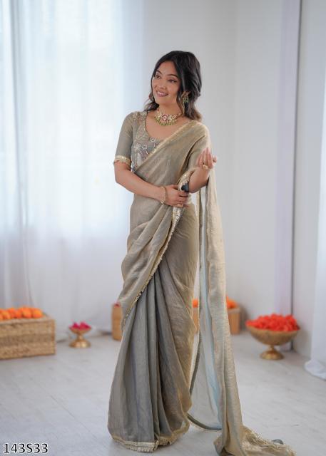 Designer Fancy Silk Saree for Women with Rich Pallu & Embellished Blouse