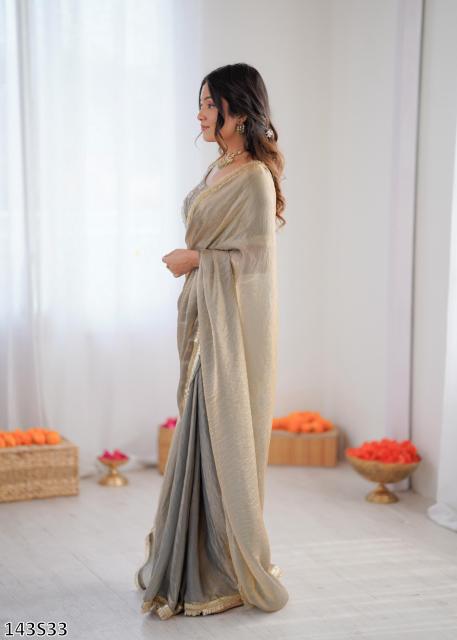 Designer Fancy Silk Saree for Women with Rich Pallu & Embellished Blouse