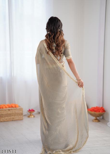 Designer Fancy Silk Saree for Women with Rich Pallu & Embellished Blouse