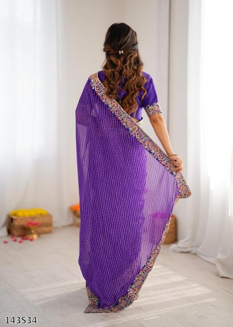 FAUX GEORGETTE DESIGNER BANDHANI SAREE