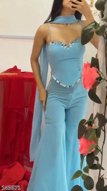 READYMADE DESIGNER MIRROR TOP SHARARA DUPATTA