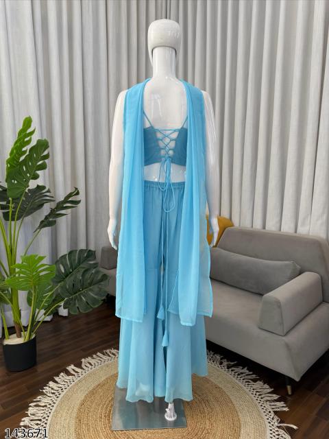 READYMADE DESIGNER MIRROR TOP SHARARA DUPATTA