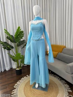READYMADE DESIGNER MIRROR TOP SHARARA DUPATTA
