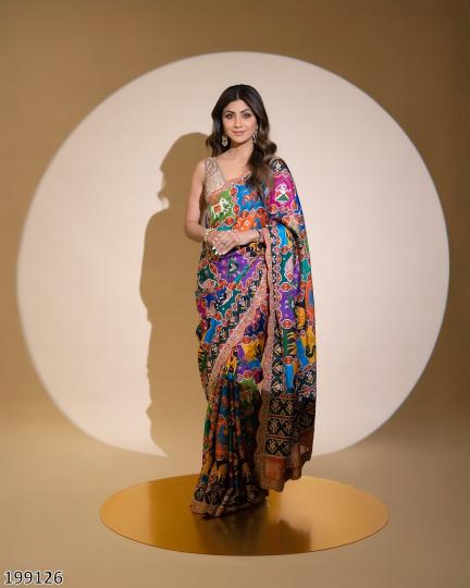 LATEST DESIGNER HYDRABADI PATOLA SAREE