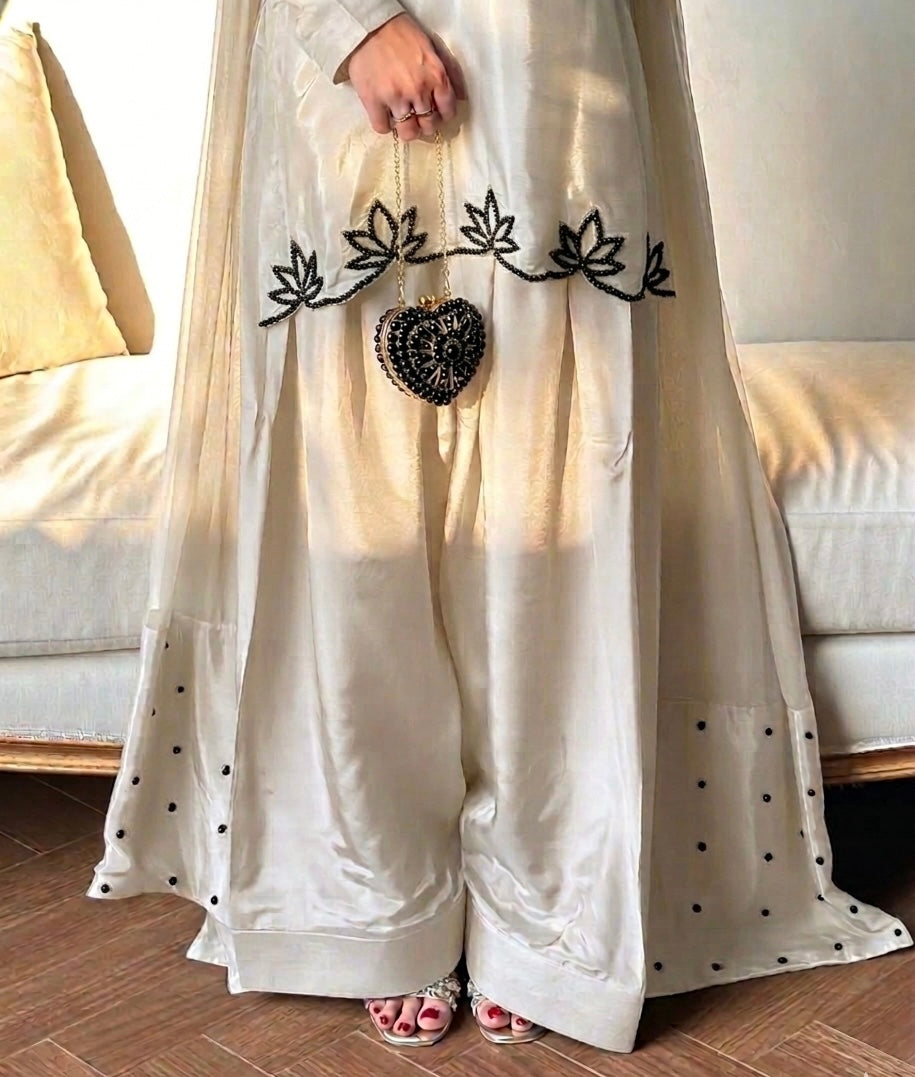 Đěsigner Party Wear Look Top With Farshi Salwar