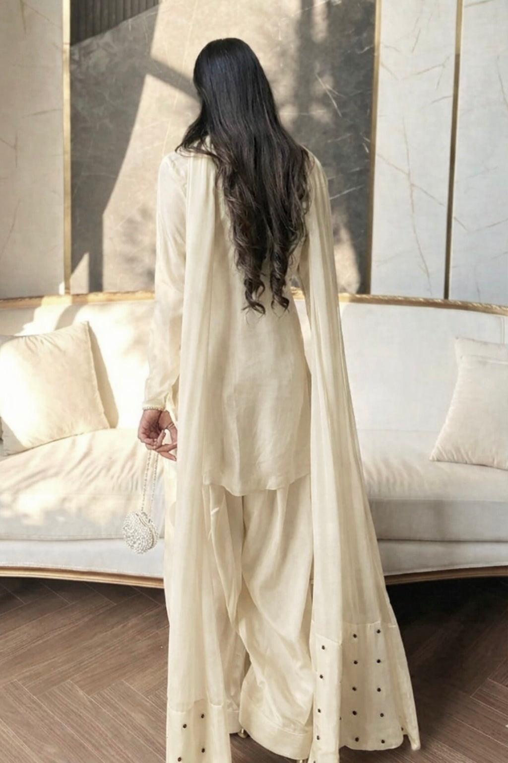 Đěsigner Party Wear Look Top With Farshi Salwar
