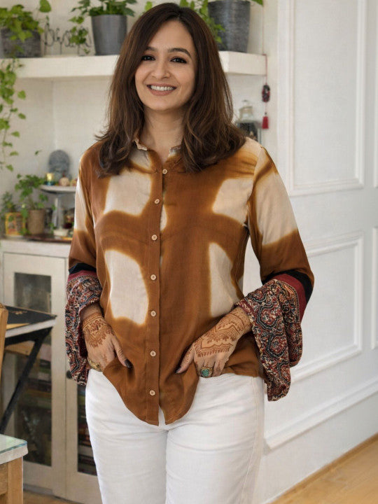 Ajrakh Printed Pure Cotton Casual Shirt