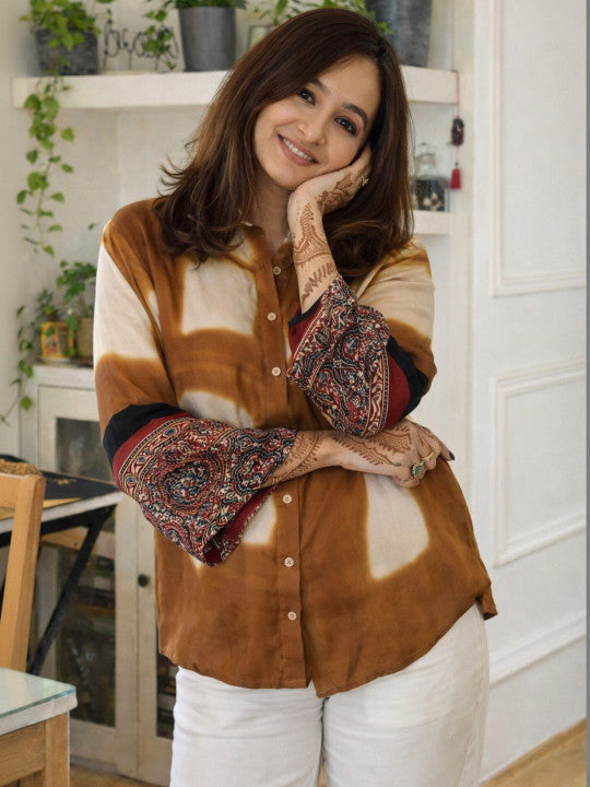 Ajrakh Printed Pure Cotton Casual Shirt