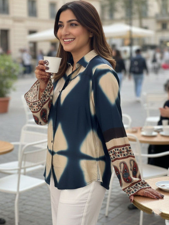 Ajrakh Printed Pure Cotton Casual Shirt
