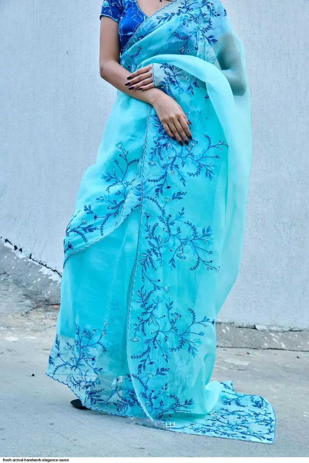 Royal Embroidered Silk Designer Saree for Women