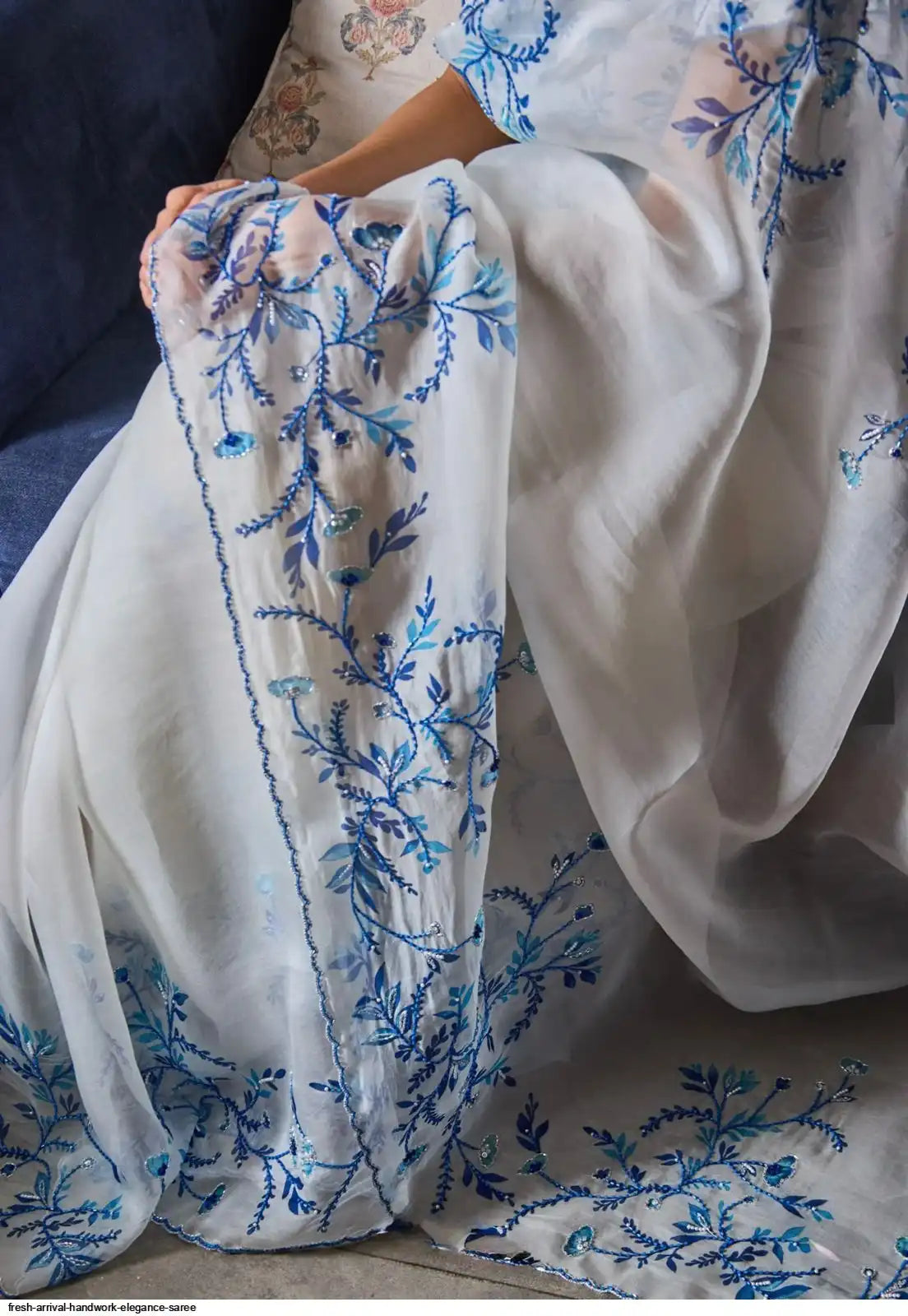 Royal Embroidered Silk Designer Saree for Women