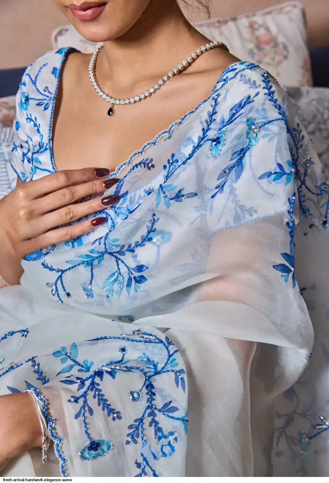 Royal Embroidered Silk Designer Saree for Women