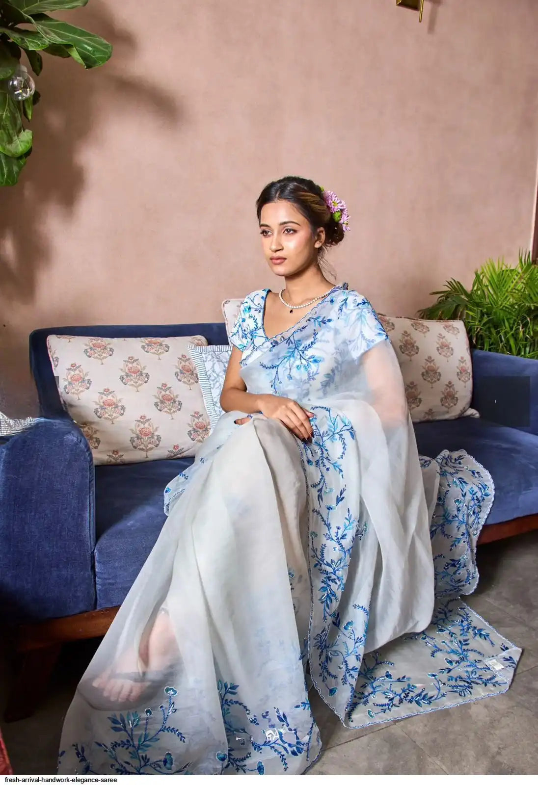 Royal Embroidered Silk Designer Saree for Women