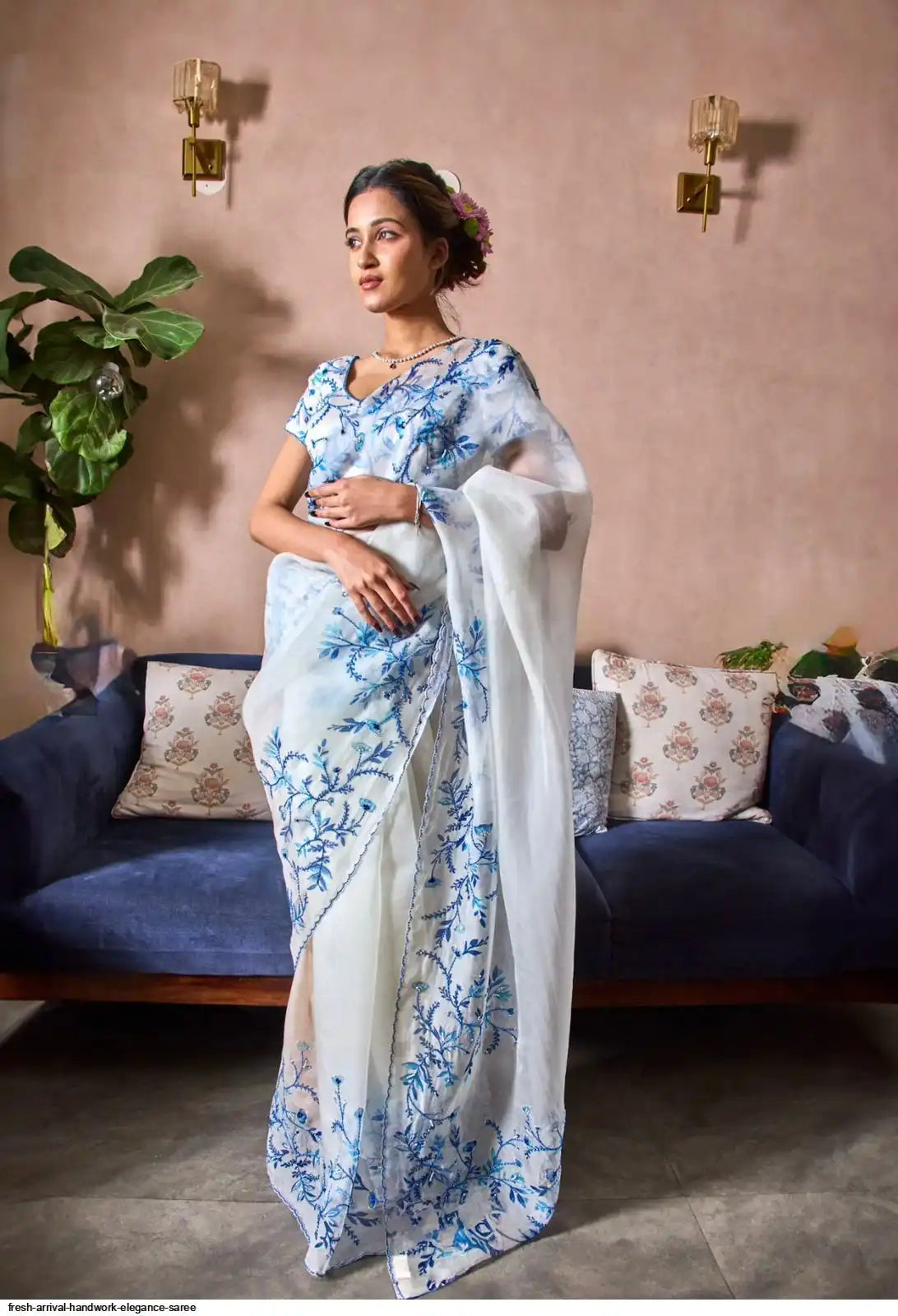Royal Embroidered Silk Designer Saree for Women