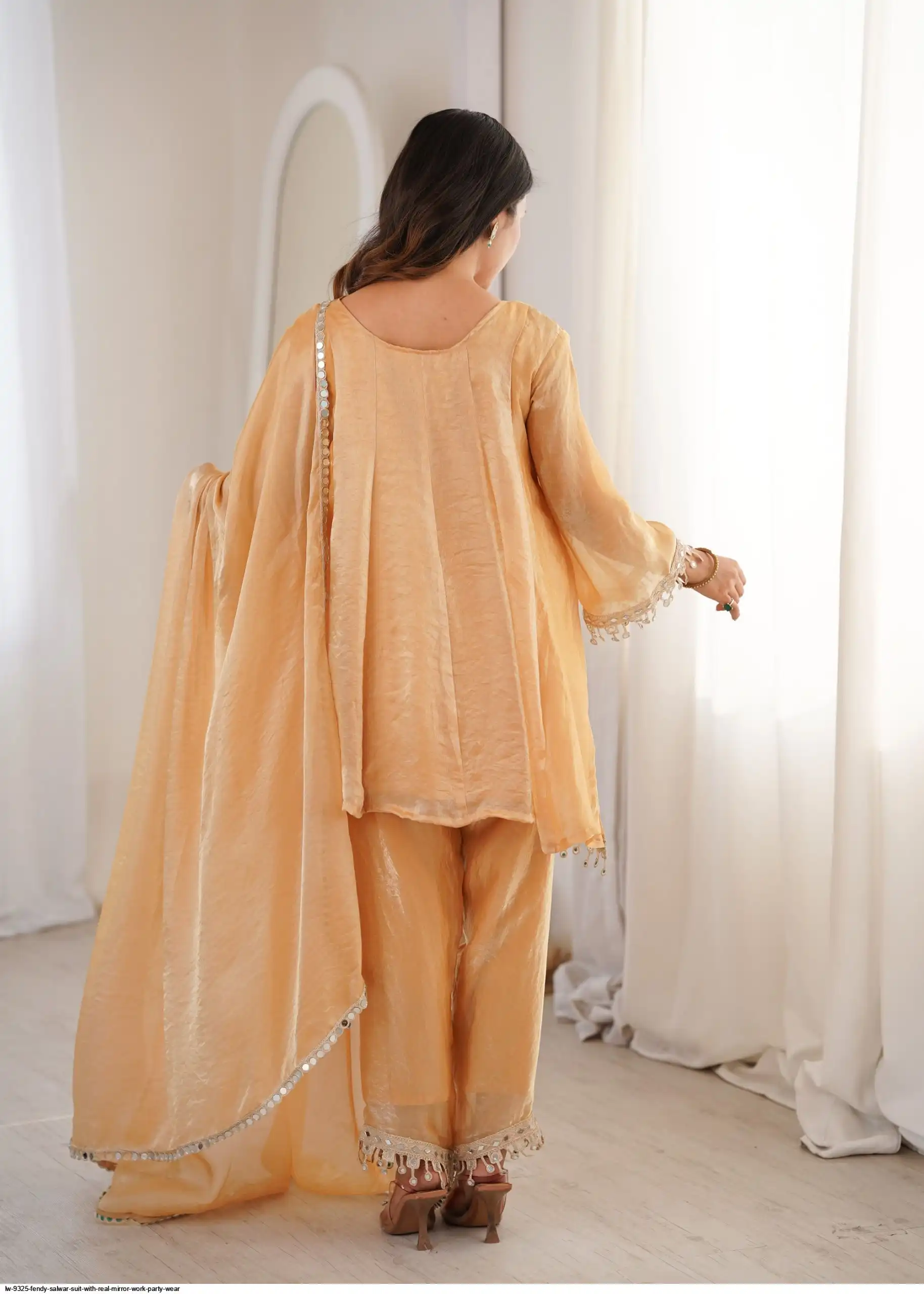 FENDY SALWAR SUIT WITH REAL MIRROR WORK PARTY WEAR